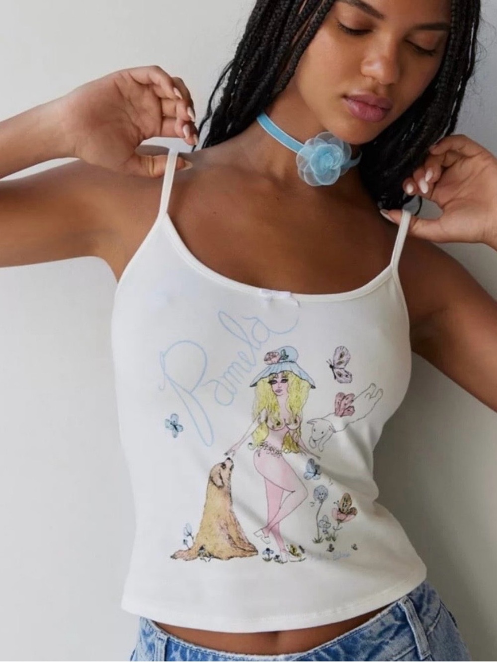 Rare! Frankie’s bikinis x Pamela Anderson butterfly tank top
